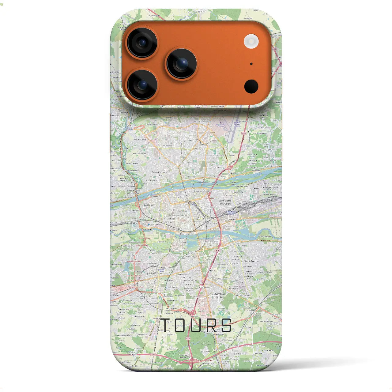 【トゥール(フランス)】地図柄iPhoneケース(バックカバータイプ)ナチュラル・iPhone 17 Pro Max 用