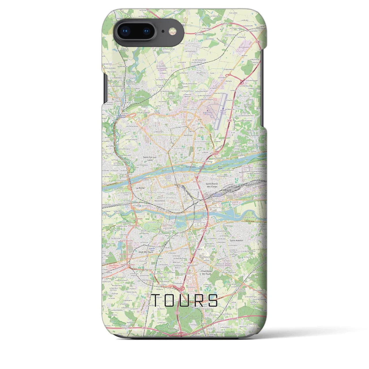 【トゥール(フランス)】地図柄iPhoneケース(バックカバータイプ)