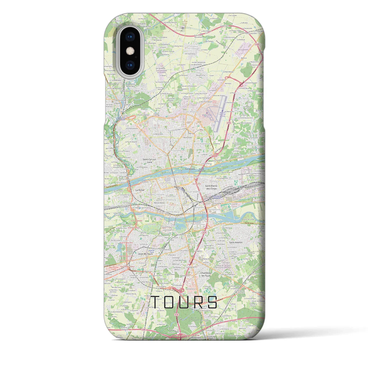 【トゥール(フランス)】地図柄iPhoneケース(バックカバータイプ)