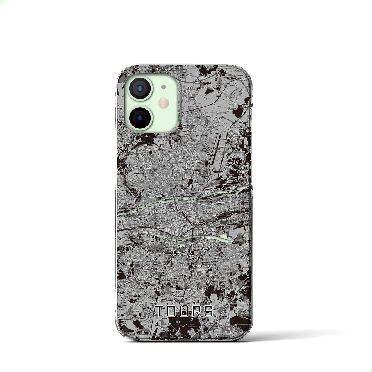 【トゥール(フランス)】地図柄iPhoneケース(クリアタイプ)