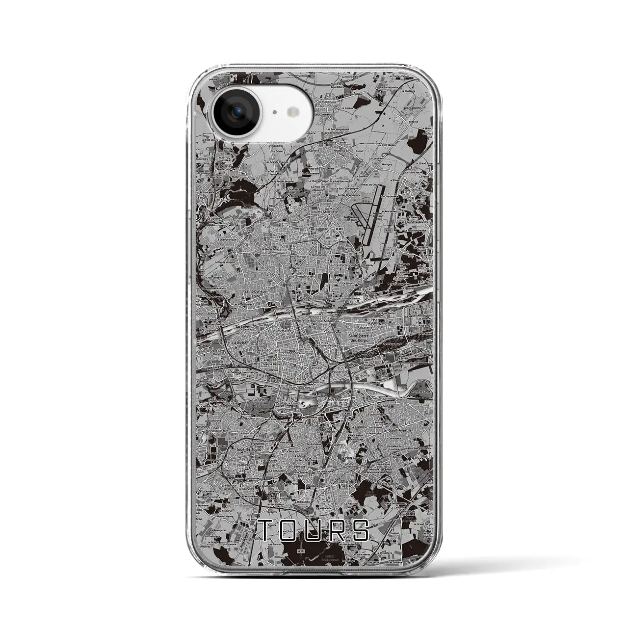 【トゥール(フランス)】地図柄iPhoneケース(クリアタイプ)