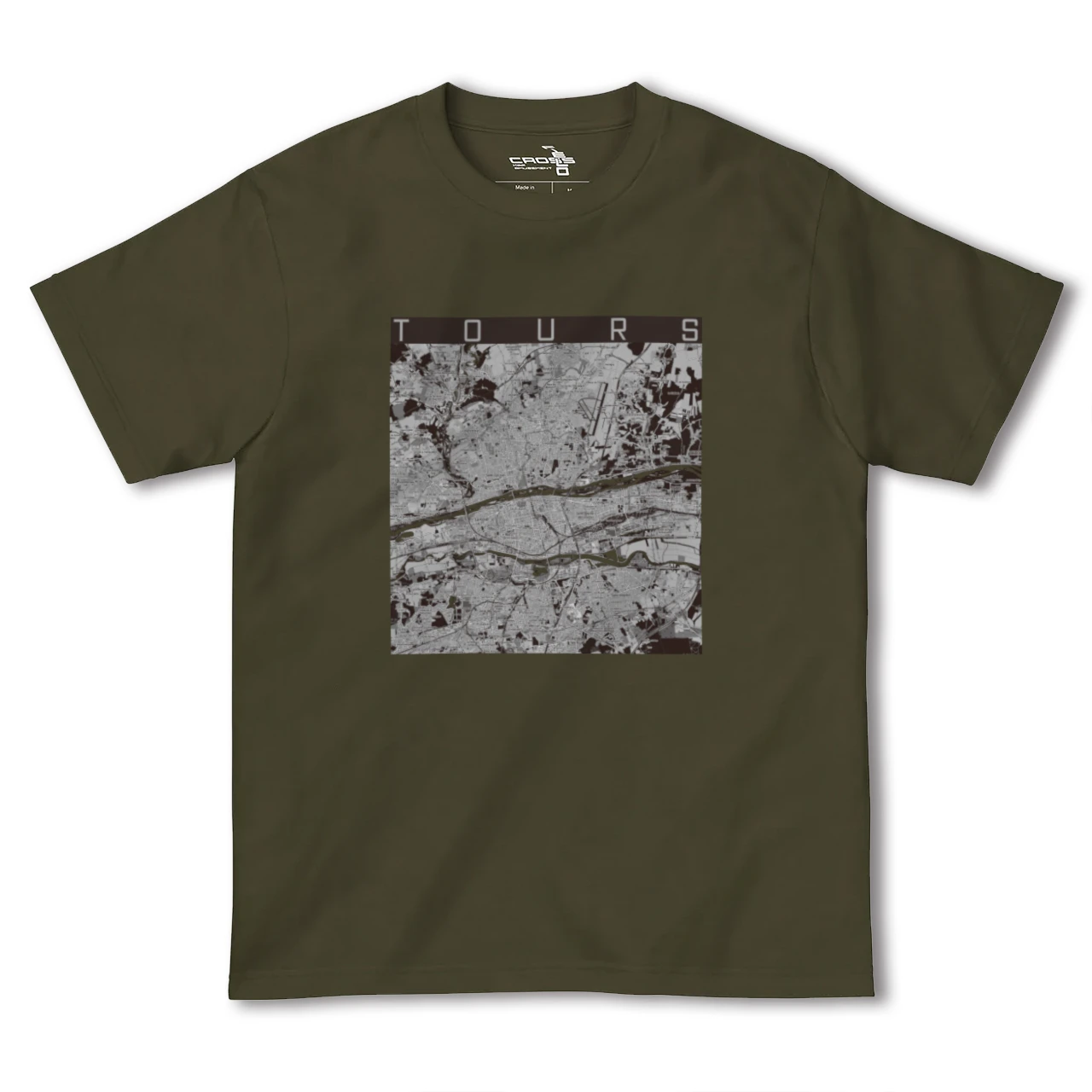 【トゥール(フランス)】地図柄ヘビーウェイトTシャツ