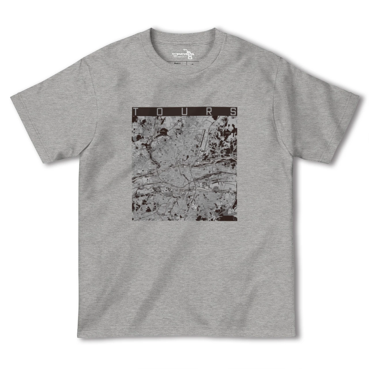 【トゥール(フランス)】地図柄ヘビーウェイトTシャツ