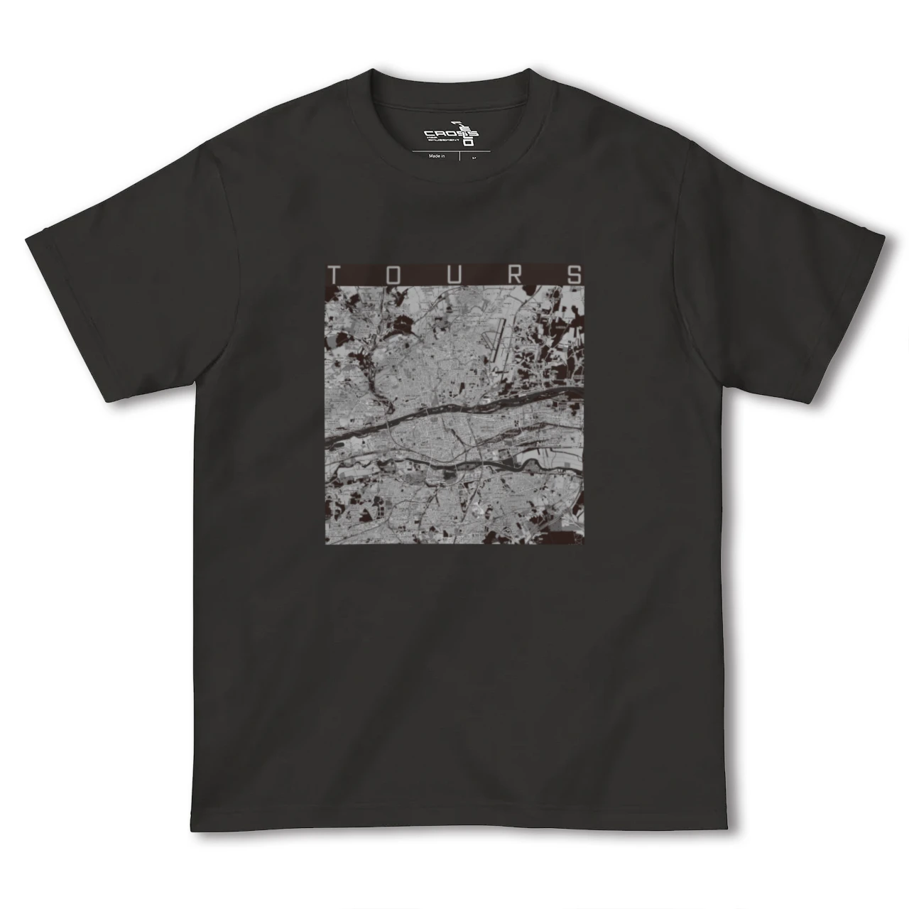 【トゥール(フランス)】地図柄ヘビーウェイトTシャツ