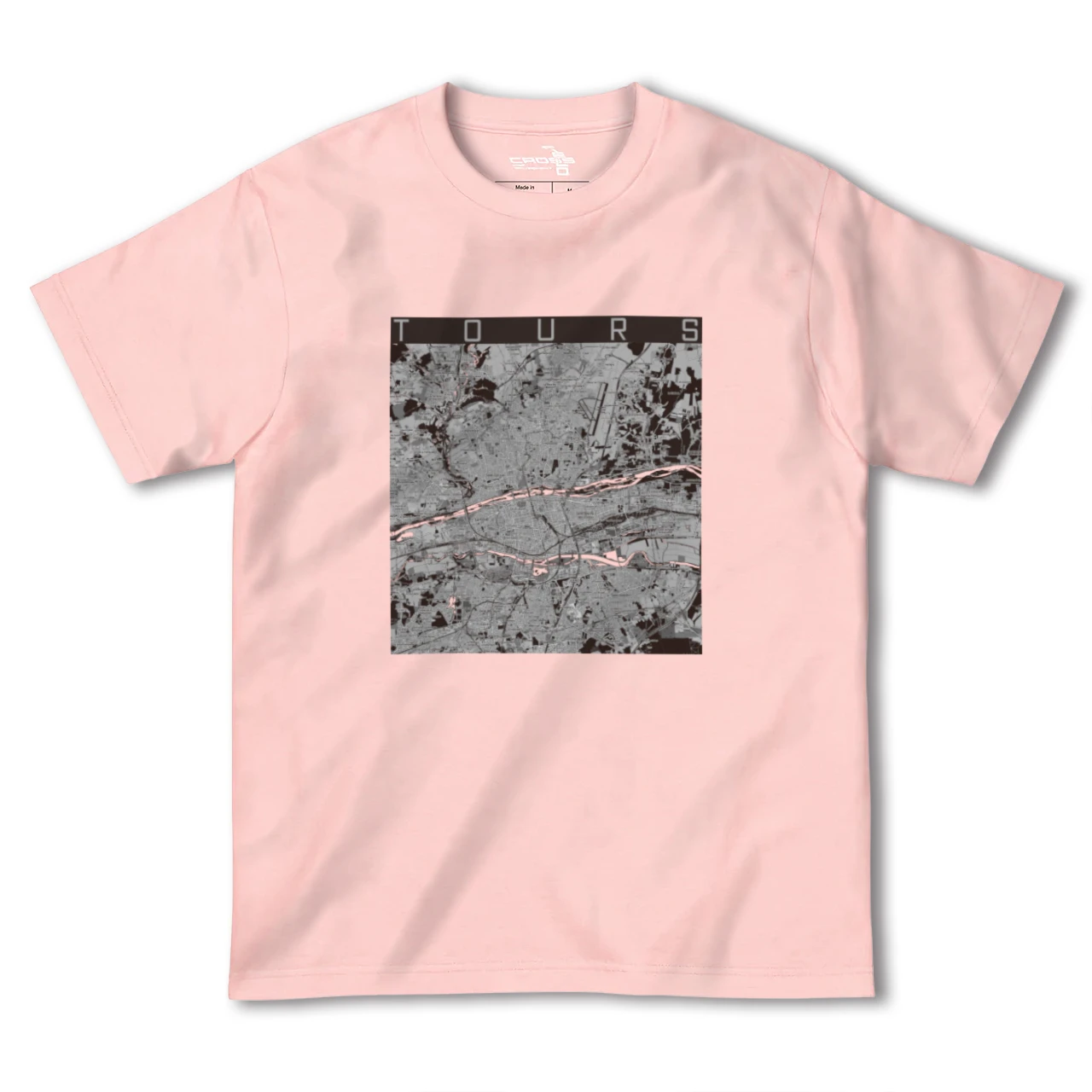 【トゥール(フランス)】地図柄ヘビーウェイトTシャツ