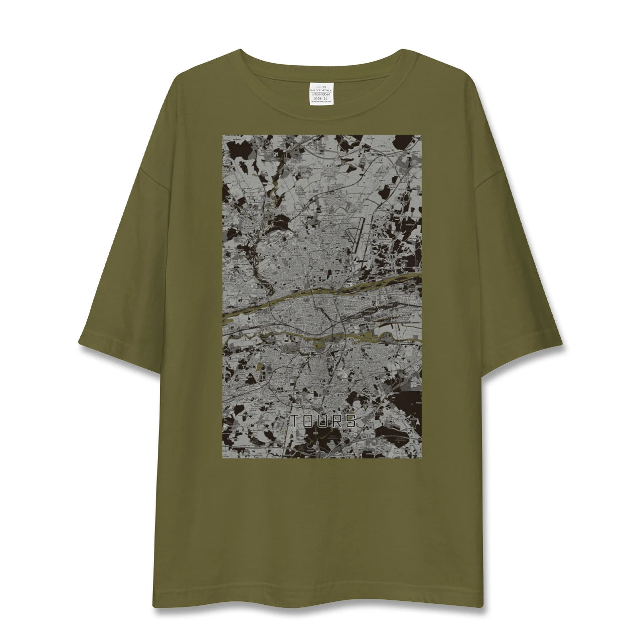 【トゥール(フランス)】地図柄ビッグシルエットTシャツ
