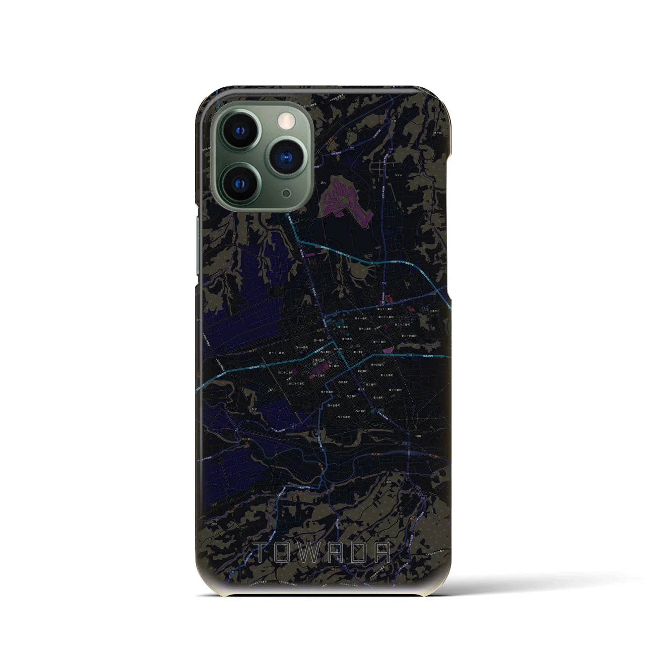 【十和田(青森県)】地図柄iPhoneケース(バックカバータイプ)