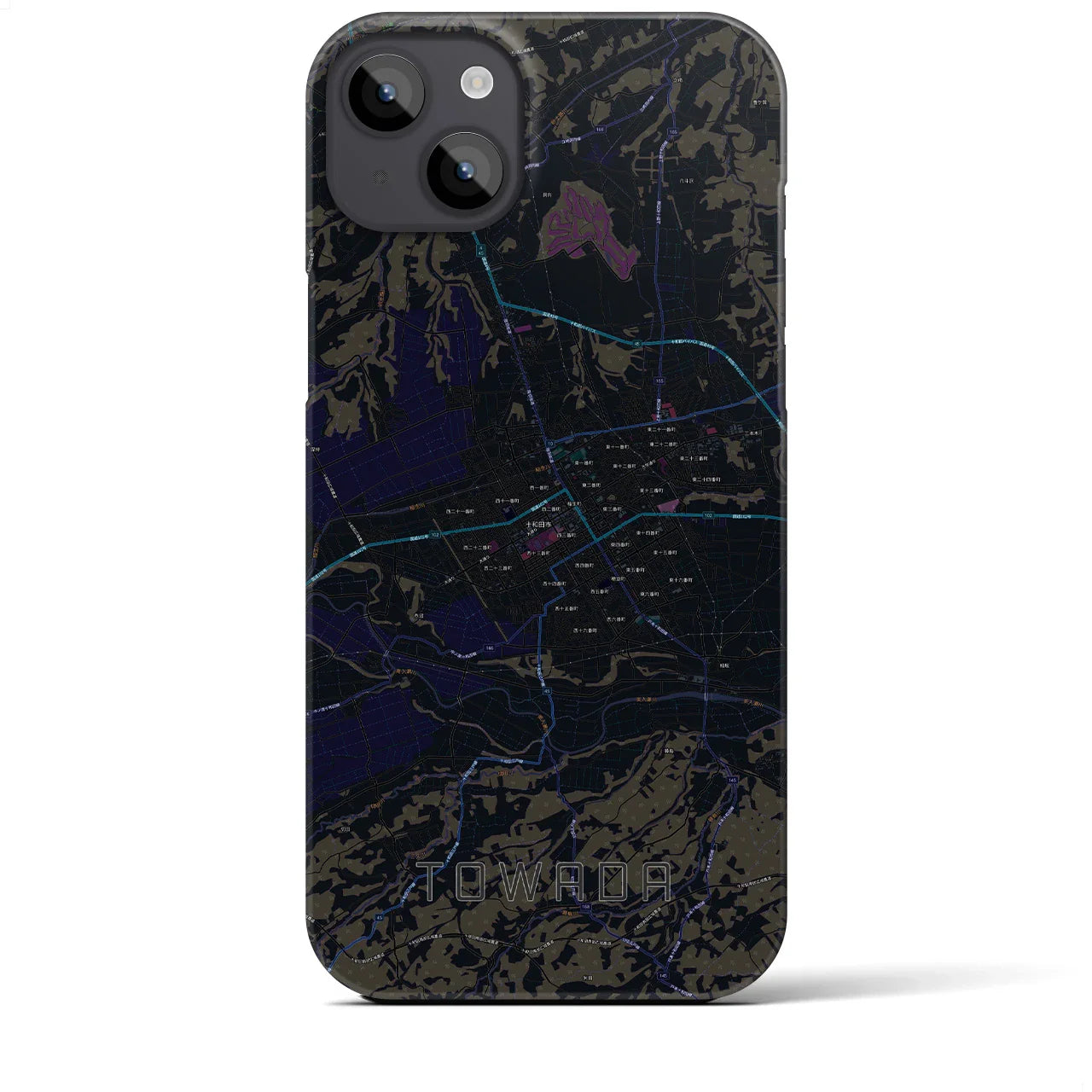 【十和田(青森県)】地図柄iPhoneケース(バックカバータイプ)