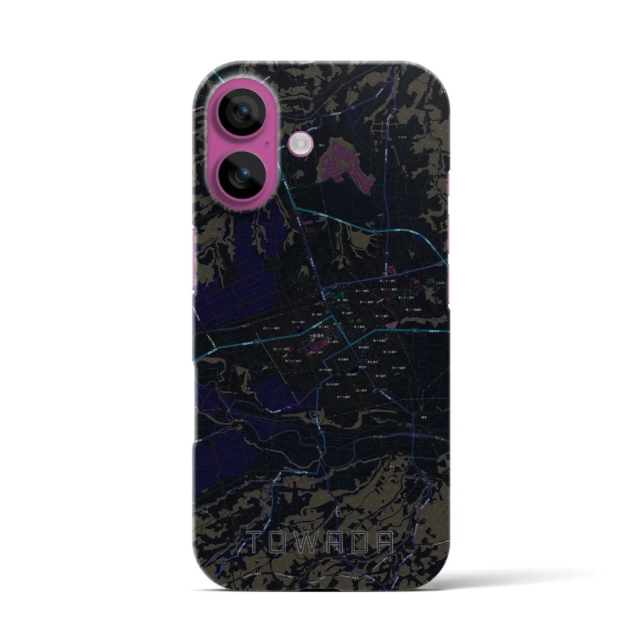 【十和田(青森県)】地図柄iPhoneケース(バックカバータイプ)