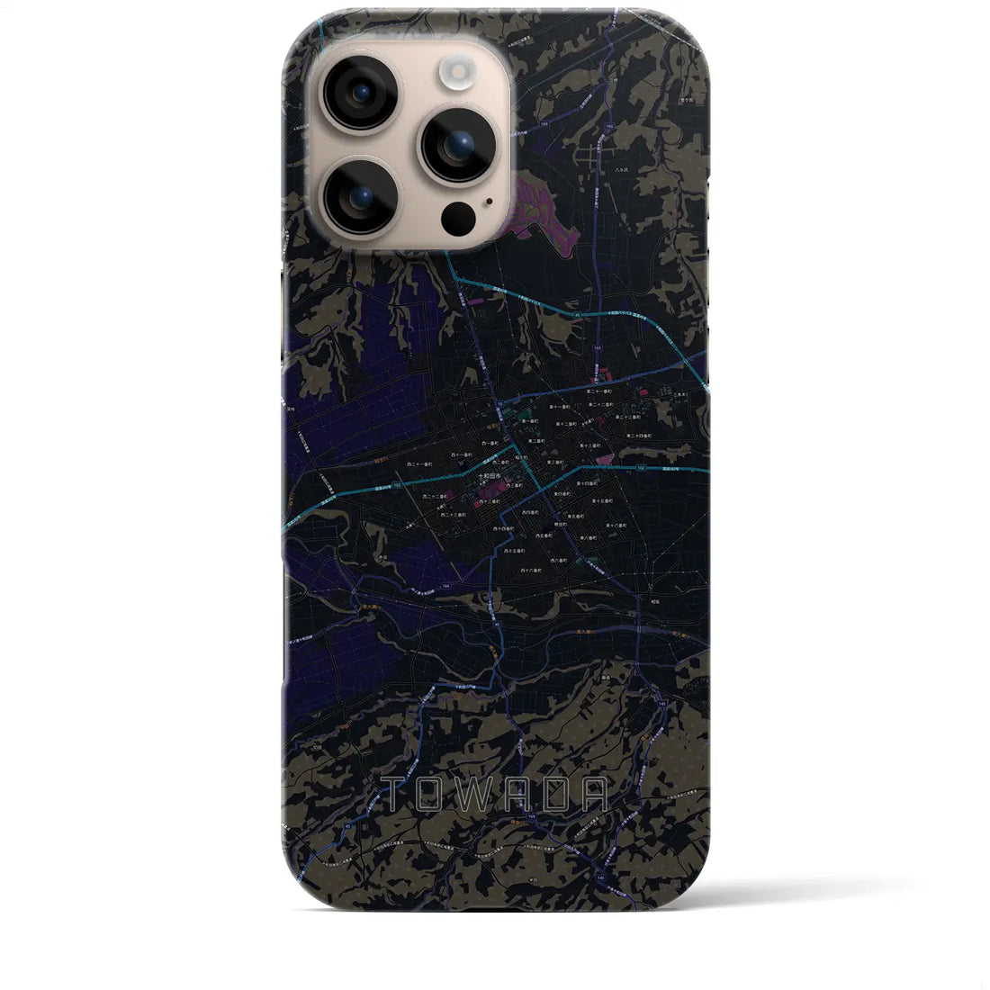 【十和田(青森県)】地図柄iPhoneケース(バックカバータイプ)