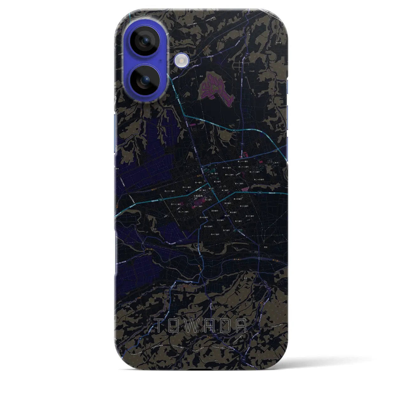 【十和田(青森県)】地図柄iPhoneケース(バックカバータイプ)