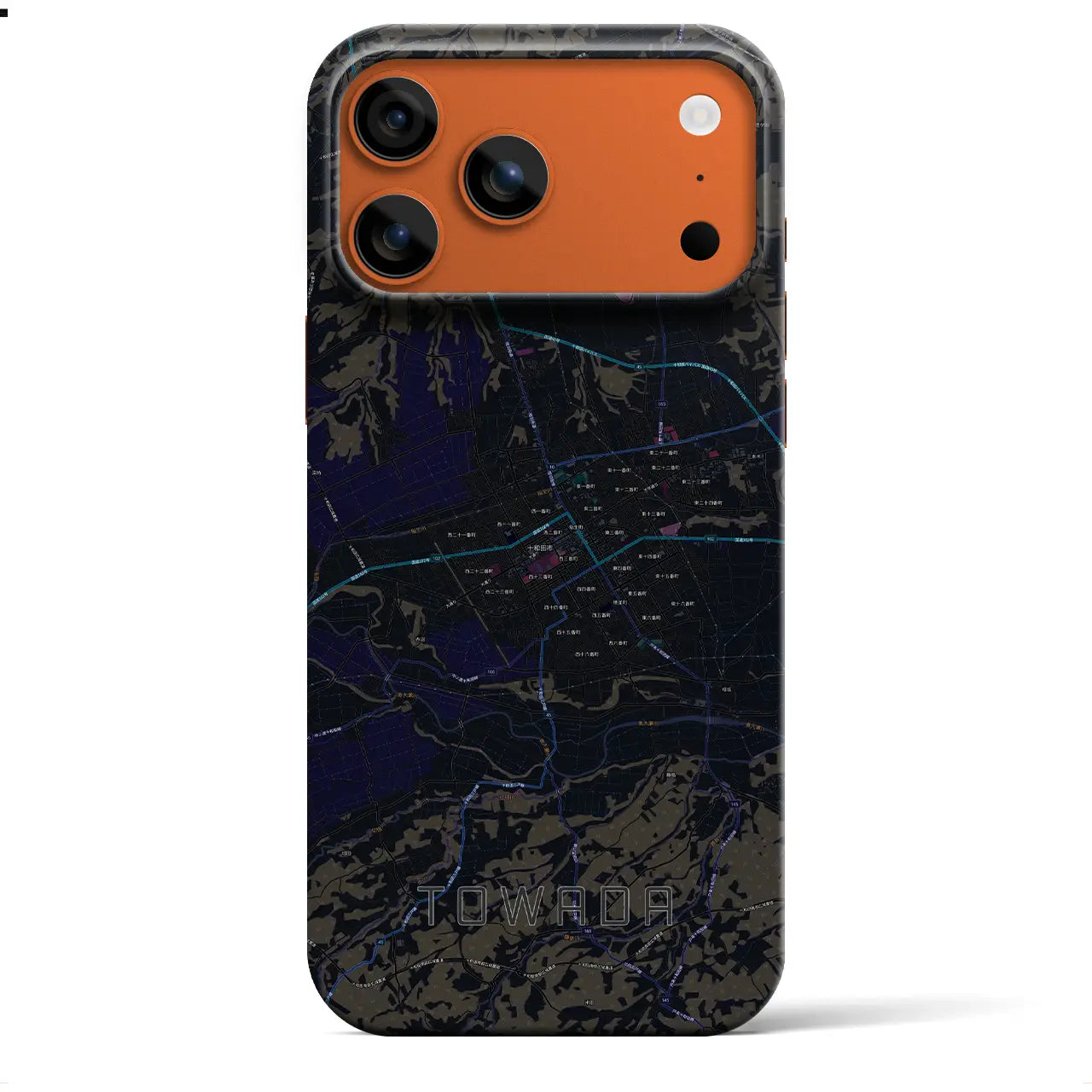 【十和田(青森県)】地図柄iPhoneケース(バックカバータイプ)