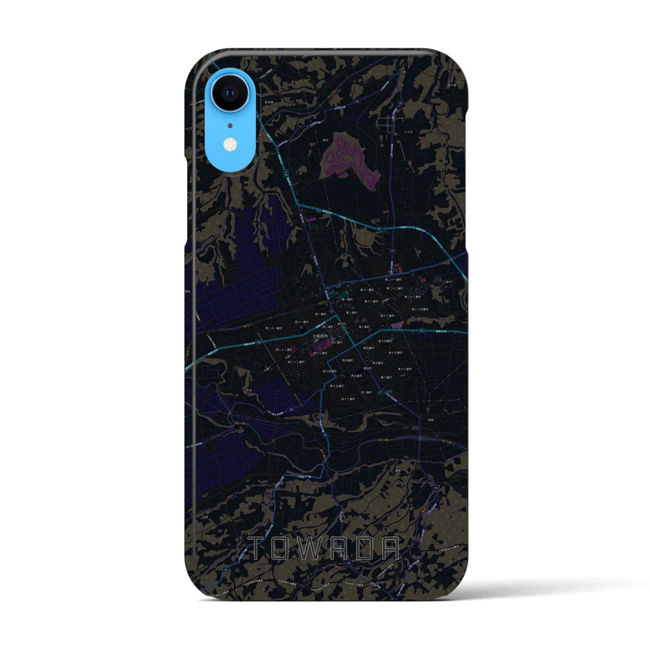 【十和田(青森県)】地図柄iPhoneケース(バックカバータイプ)