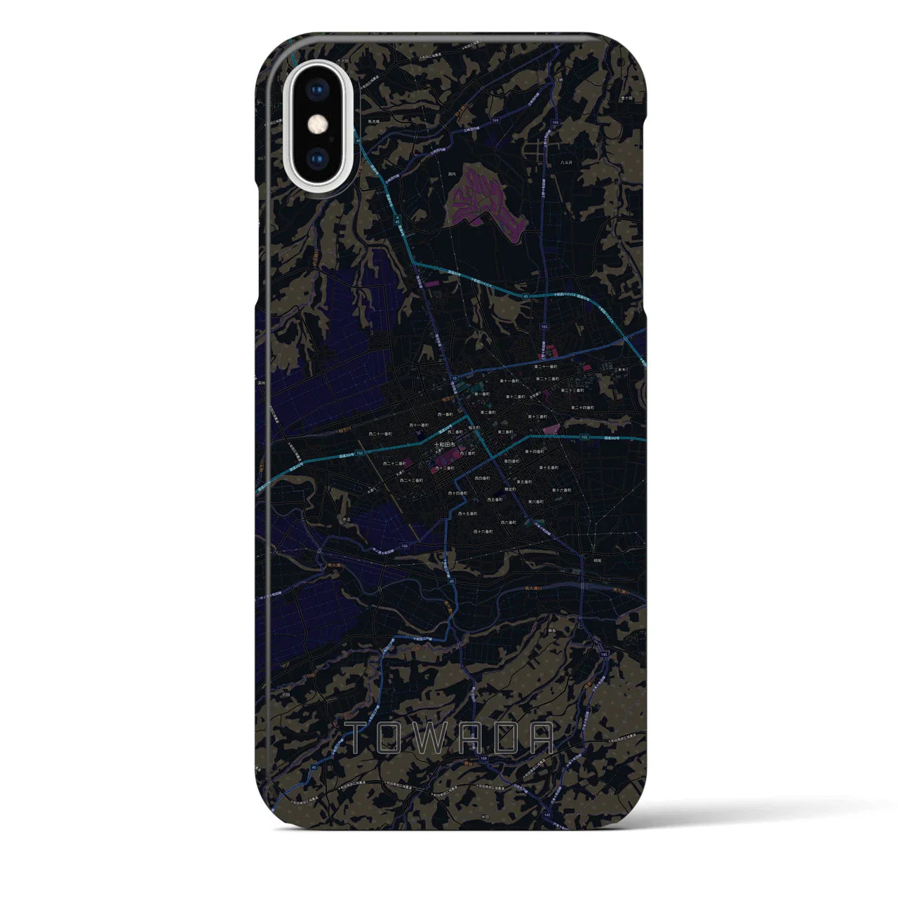 【十和田(青森県)】地図柄iPhoneケース(バックカバータイプ)