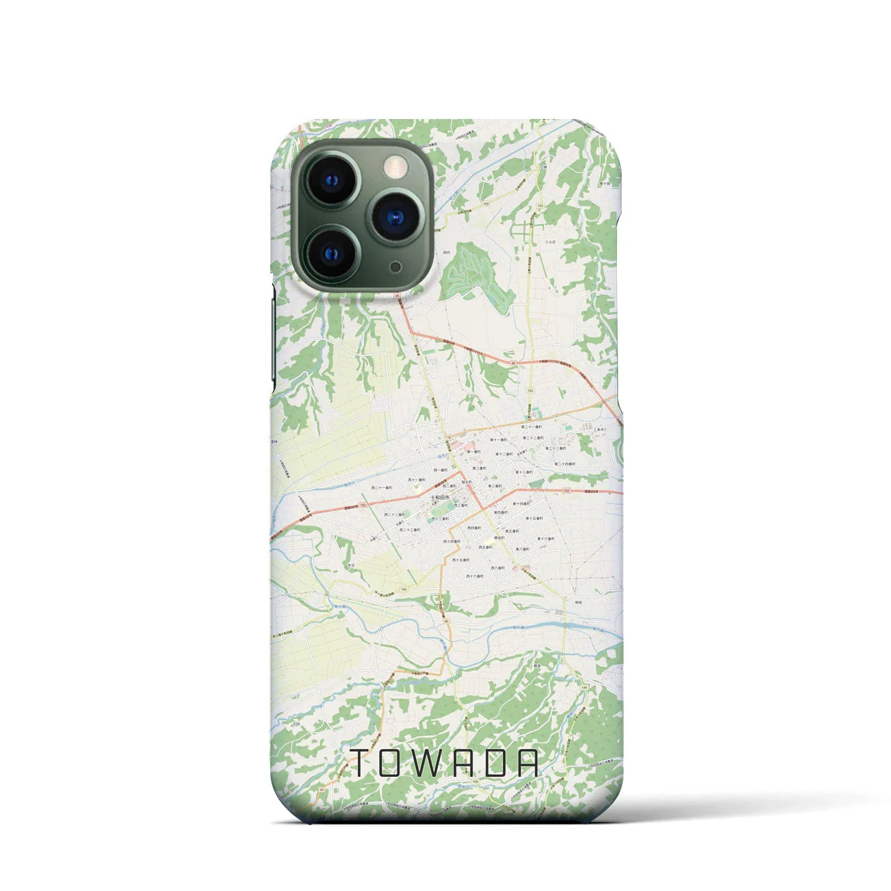 【十和田(青森県)】地図柄iPhoneケース(バックカバータイプ)