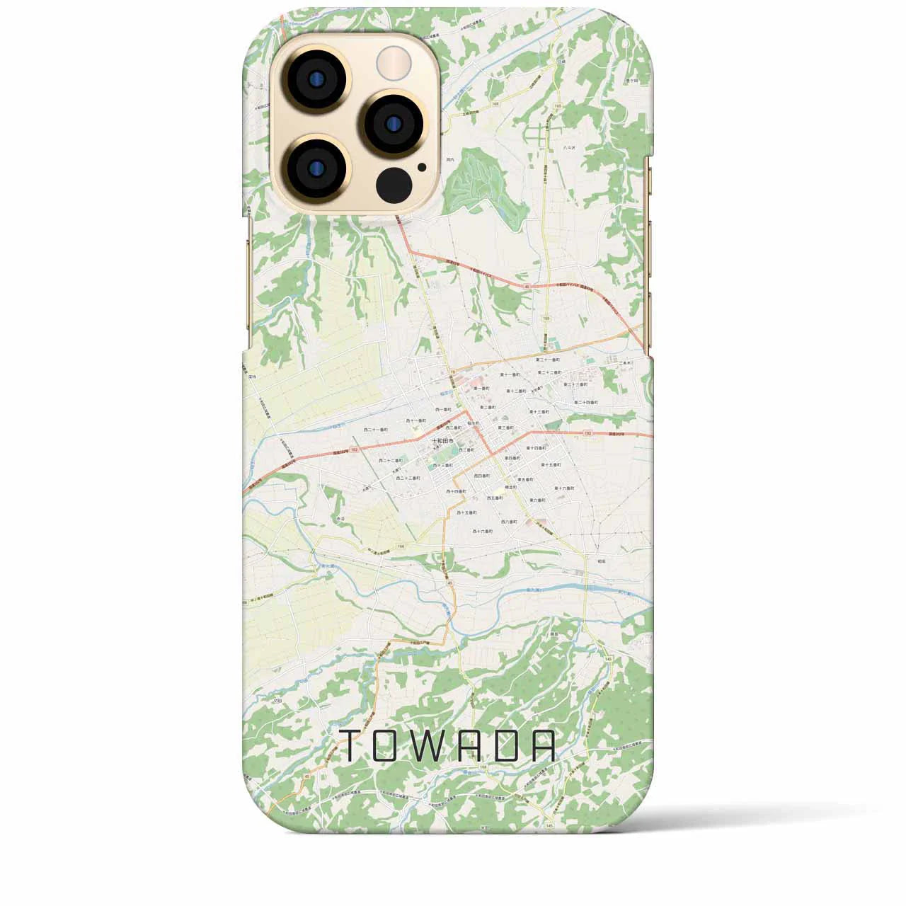 【十和田(青森県)】地図柄iPhoneケース(バックカバータイプ)