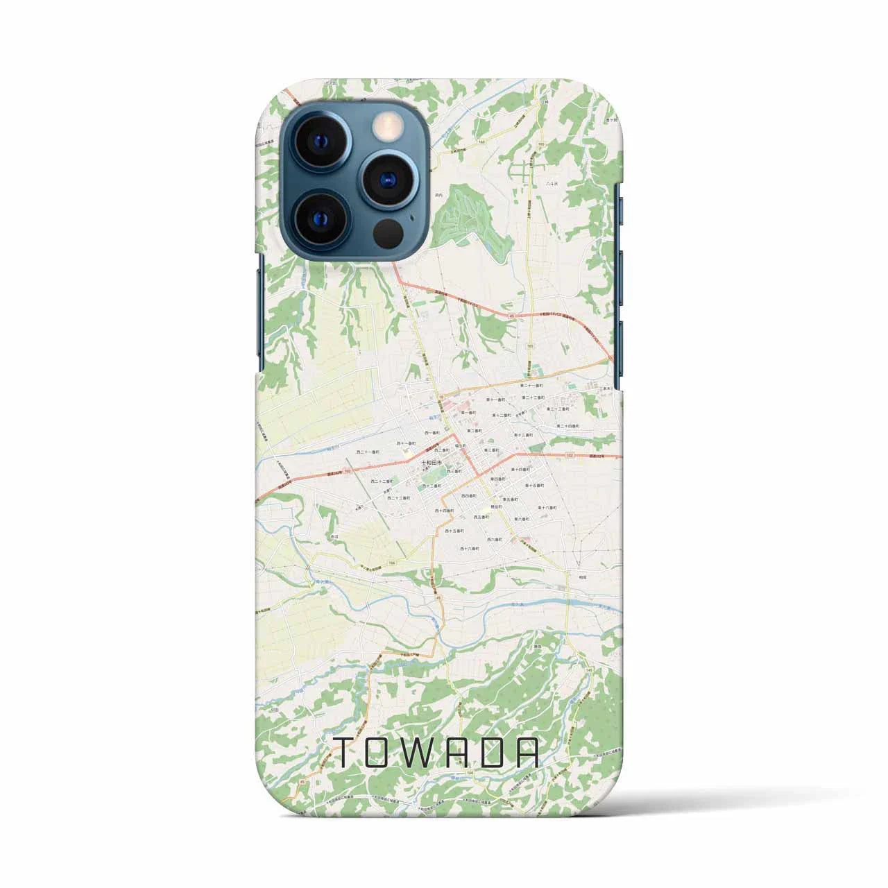 【十和田(青森県)】地図柄iPhoneケース(バックカバータイプ)