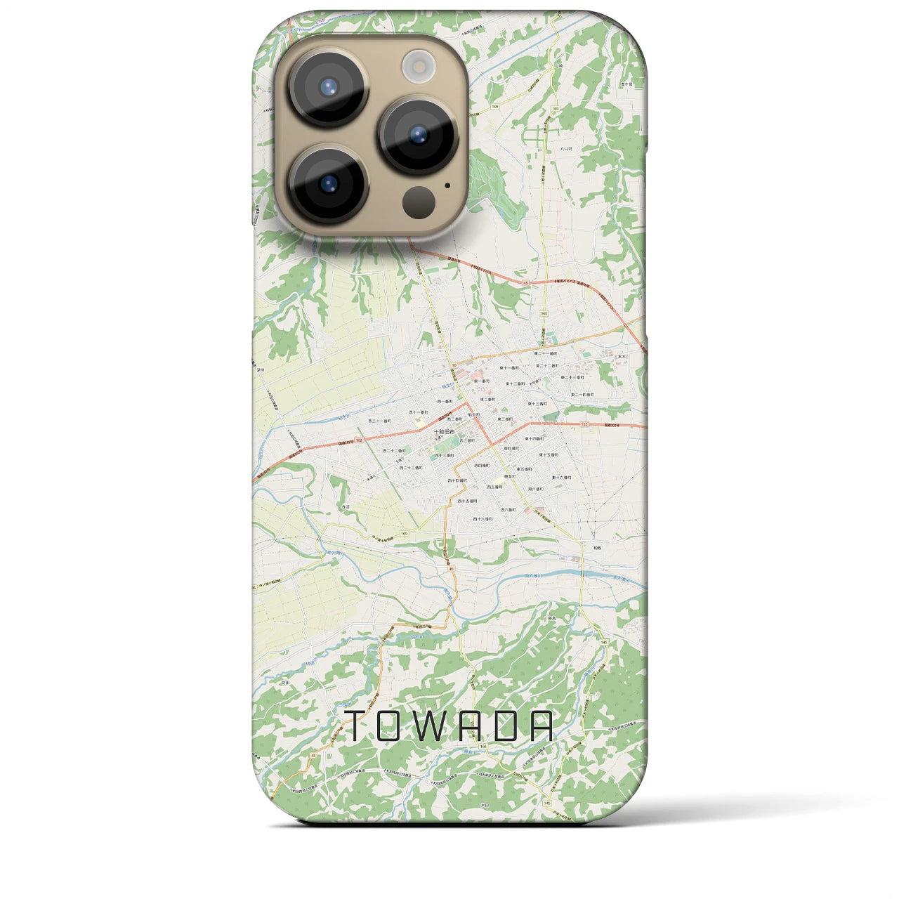 【十和田(青森県)】地図柄iPhoneケース(バックカバータイプ)