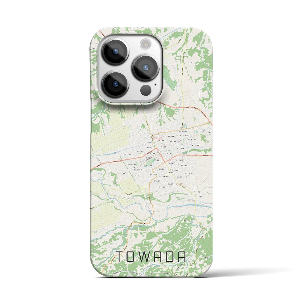 【十和田(青森県)】地図柄iPhoneケース(バックカバータイプ)