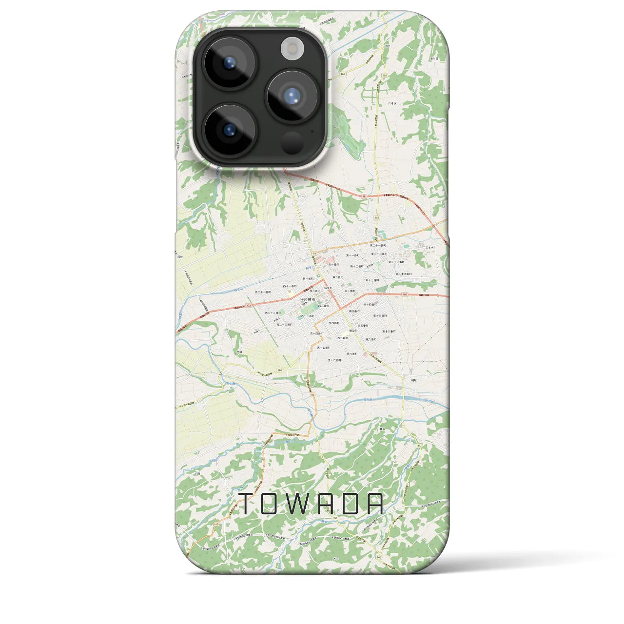 【十和田(青森県)】地図柄iPhoneケース(バックカバータイプ)