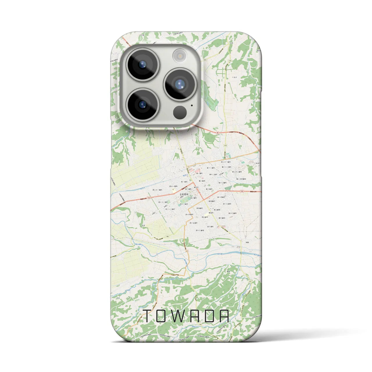 【十和田(青森県)】地図柄iPhoneケース(バックカバータイプ)