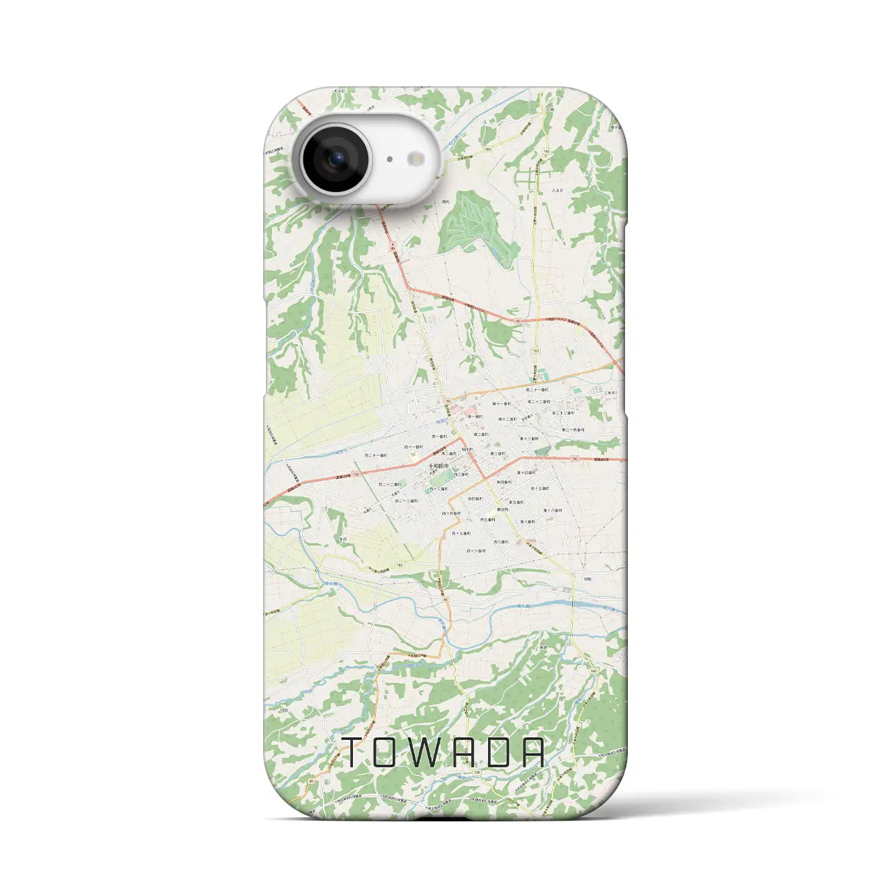 【十和田(青森県)】地図柄iPhoneケース(バックカバータイプ)