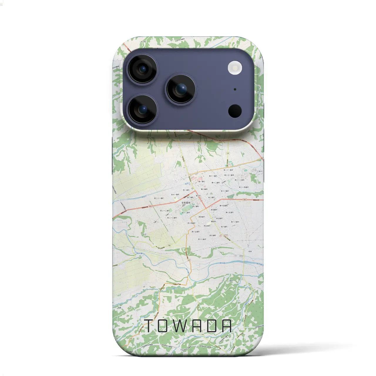 【十和田(青森県)】地図柄iPhoneケース(バックカバータイプ)ナチュラル・iPhone 17 Pro Max 用