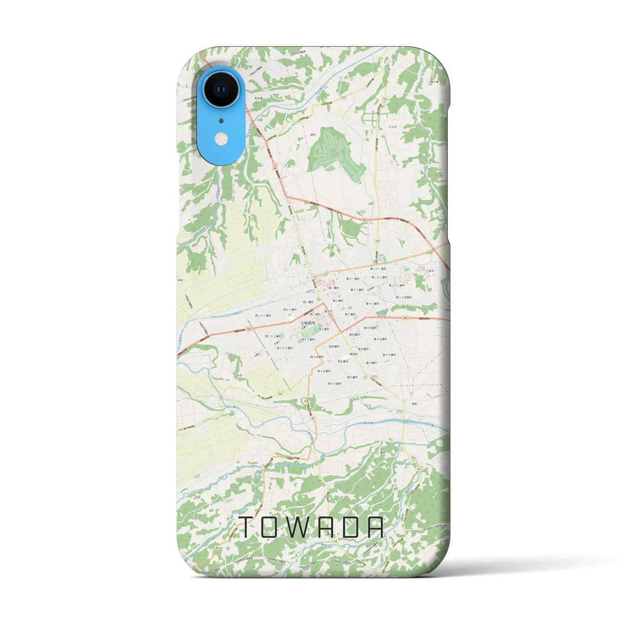 【十和田(青森県)】地図柄iPhoneケース(バックカバータイプ)