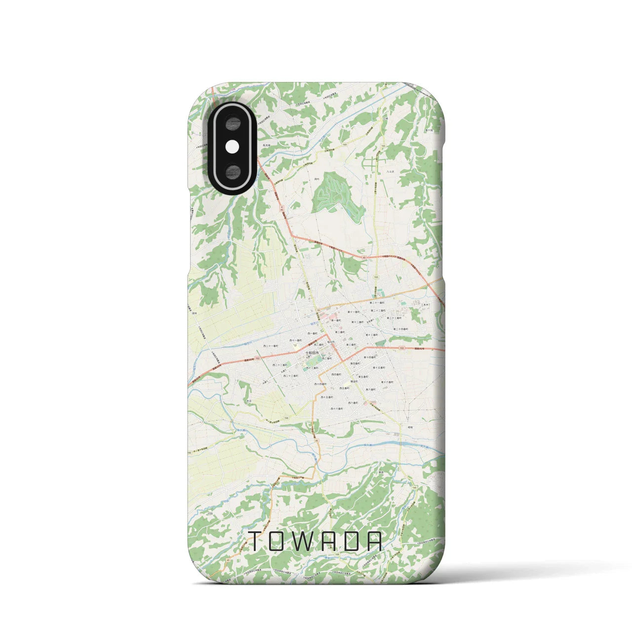 【十和田(青森県)】地図柄iPhoneケース(バックカバータイプ)
