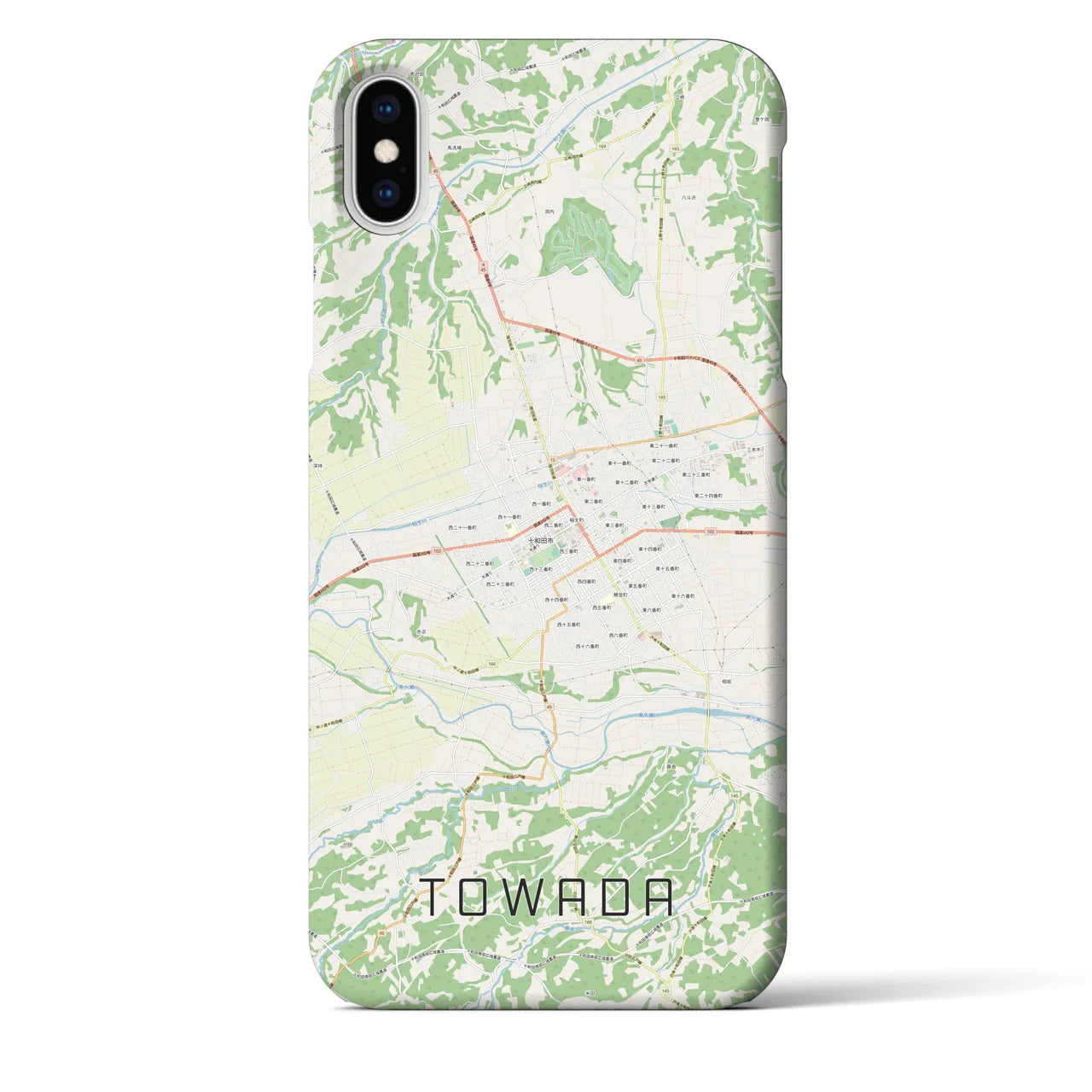 【十和田(青森県)】地図柄iPhoneケース(バックカバータイプ)