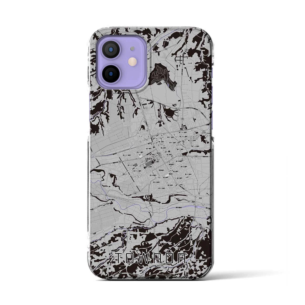 【十和田(青森県)】地図柄iPhoneケース(クリアタイプ)