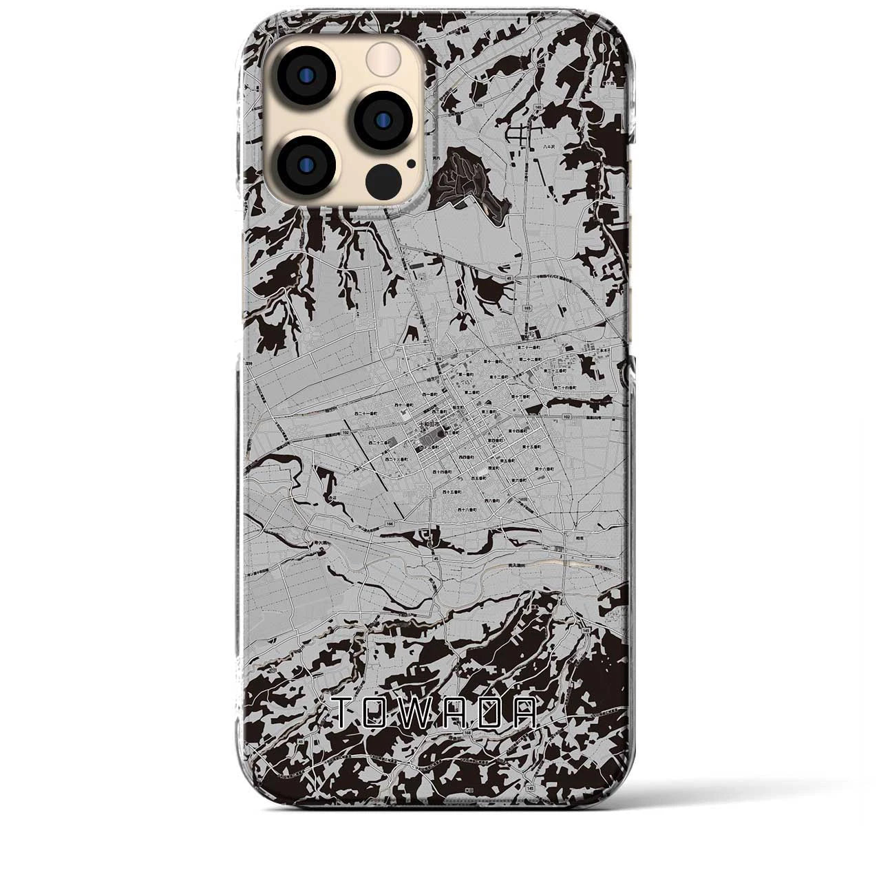 【十和田(青森県)】地図柄iPhoneケース(クリアタイプ)