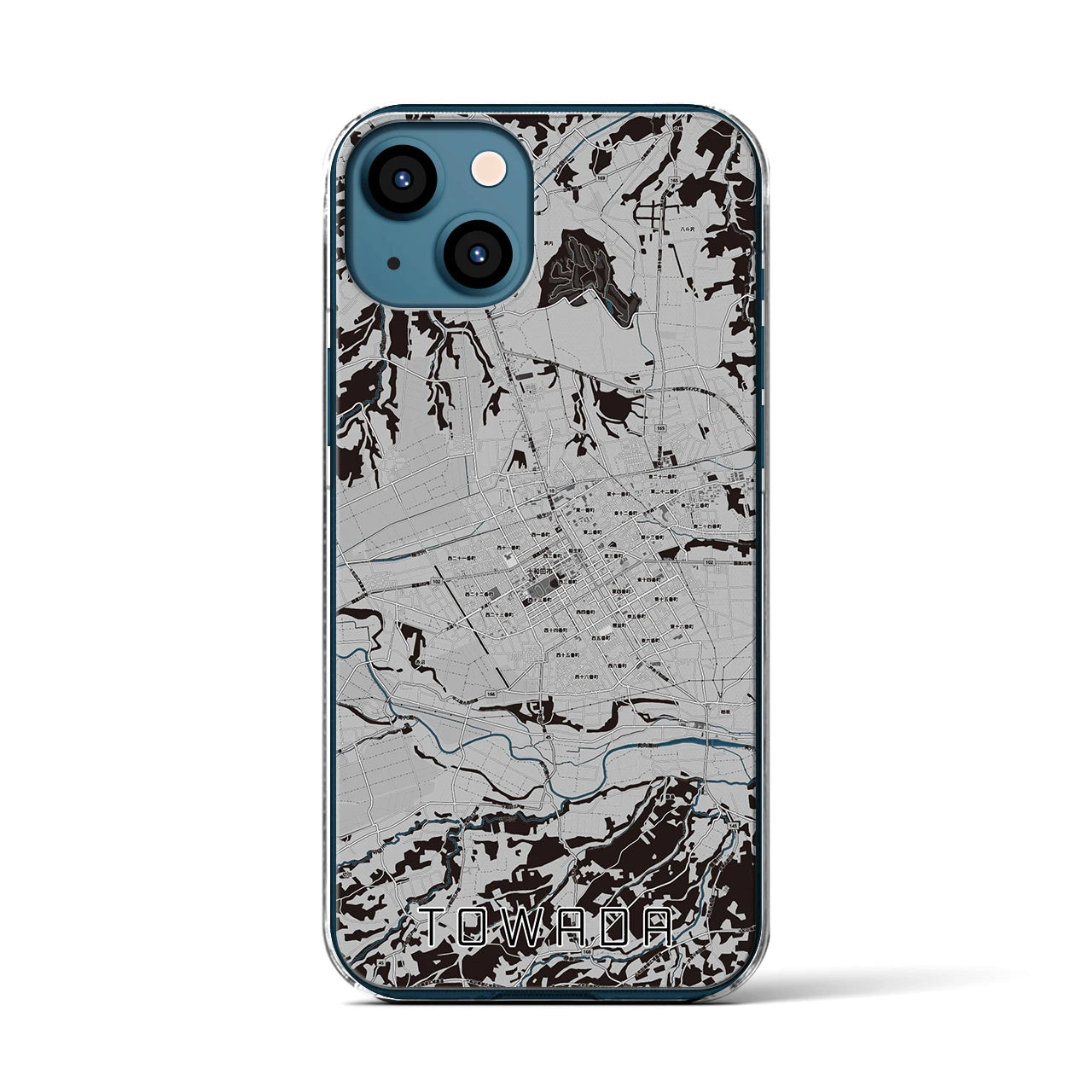 【十和田(青森県)】地図柄iPhoneケース(クリアタイプ)