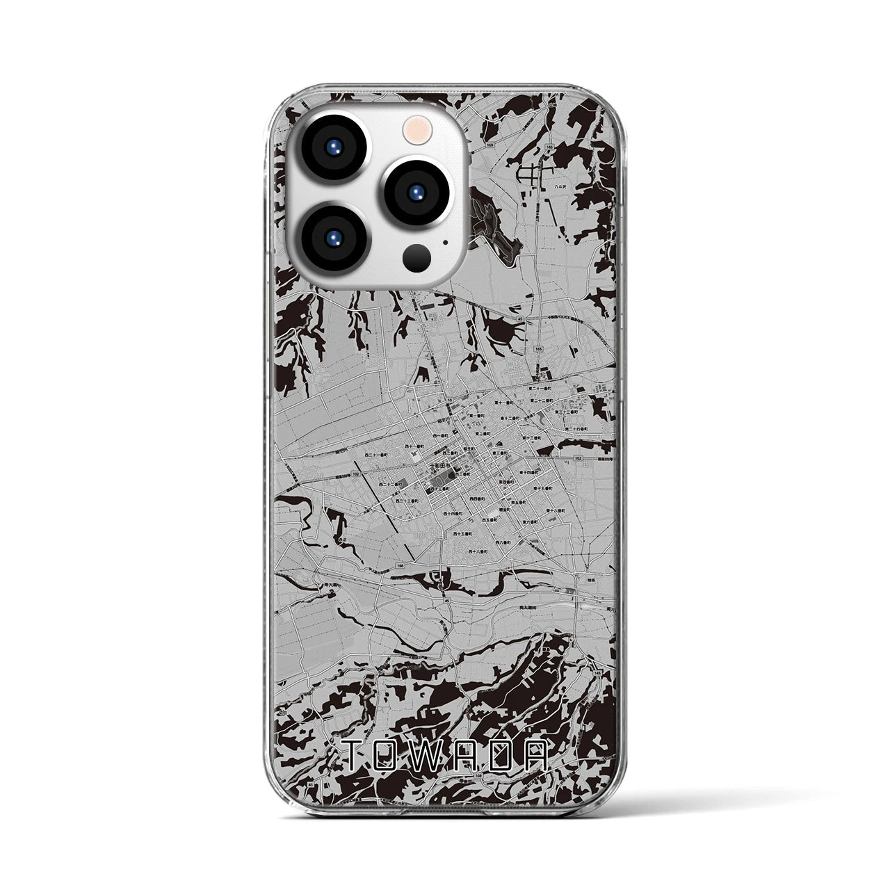 【十和田(青森県)】地図柄iPhoneケース(クリアタイプ)