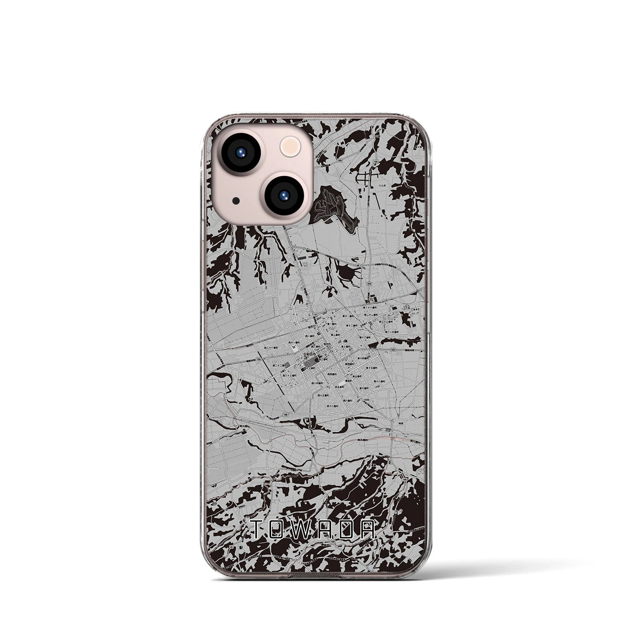 【十和田(青森県)】地図柄iPhoneケース(クリアタイプ)