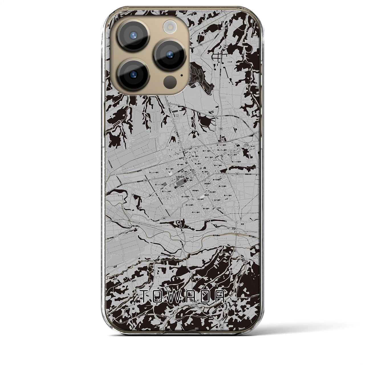 【十和田(青森県)】地図柄iPhoneケース(クリアタイプ)