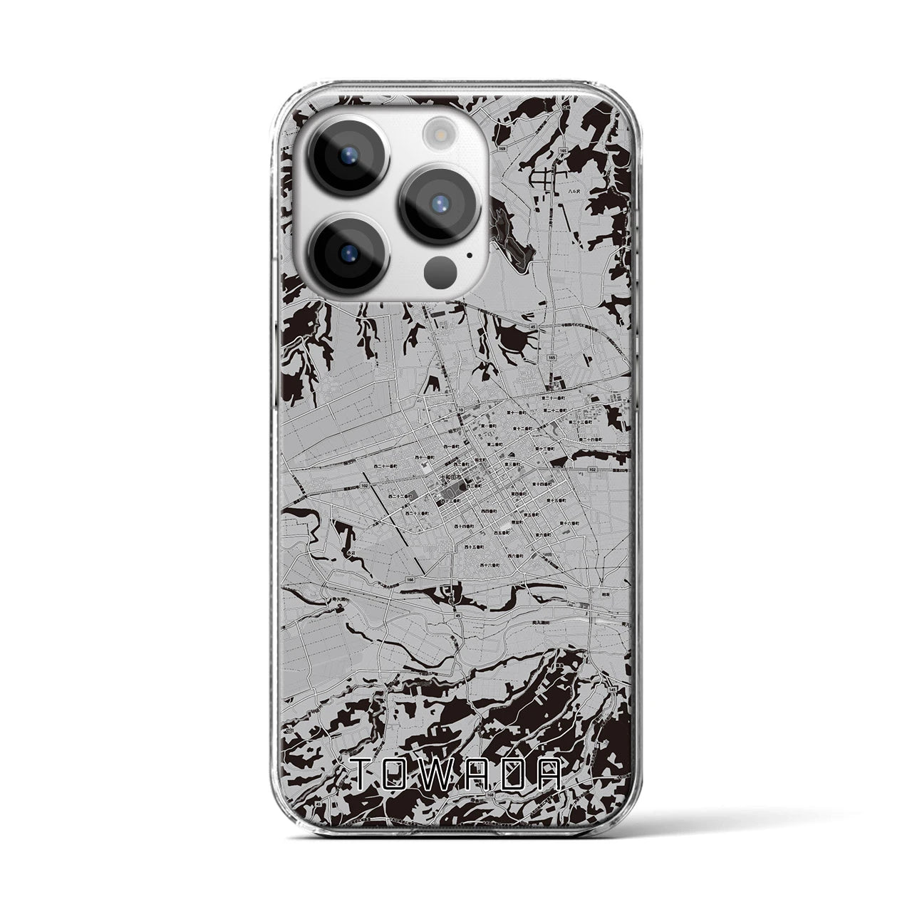 【十和田(青森県)】地図柄iPhoneケース(クリアタイプ)