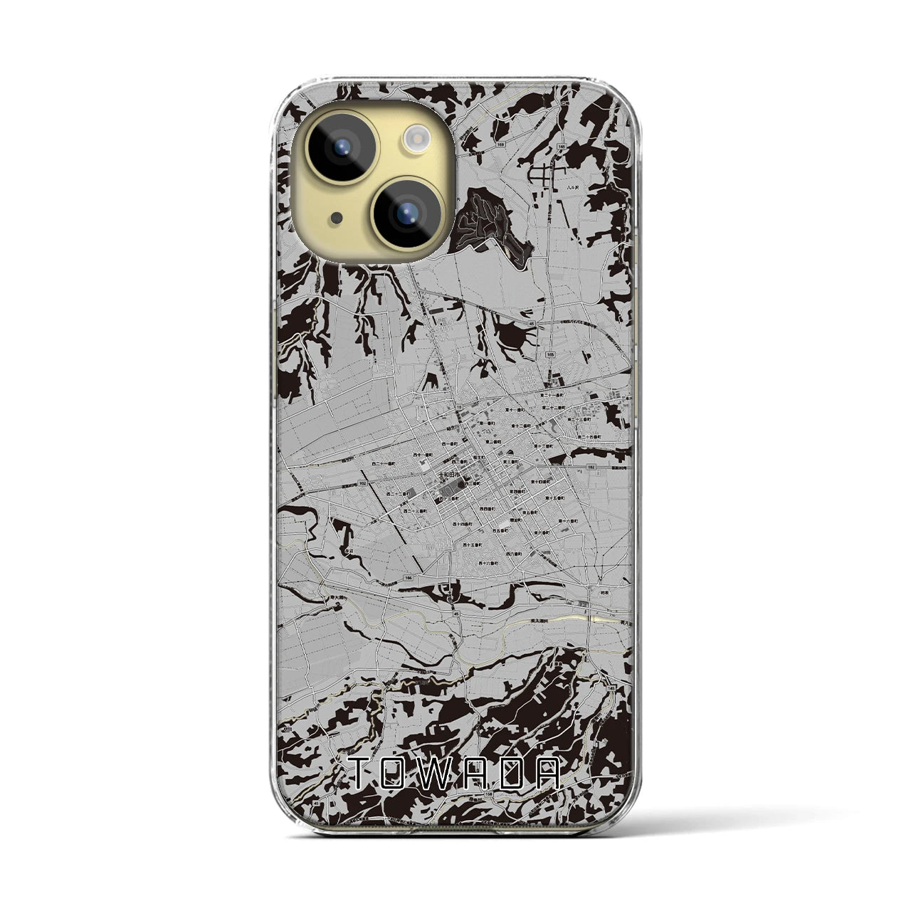 【十和田(青森県)】地図柄iPhoneケース(クリアタイプ)