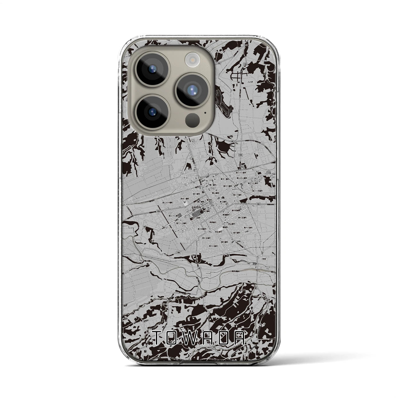 【十和田(青森県)】地図柄iPhoneケース(クリアタイプ)