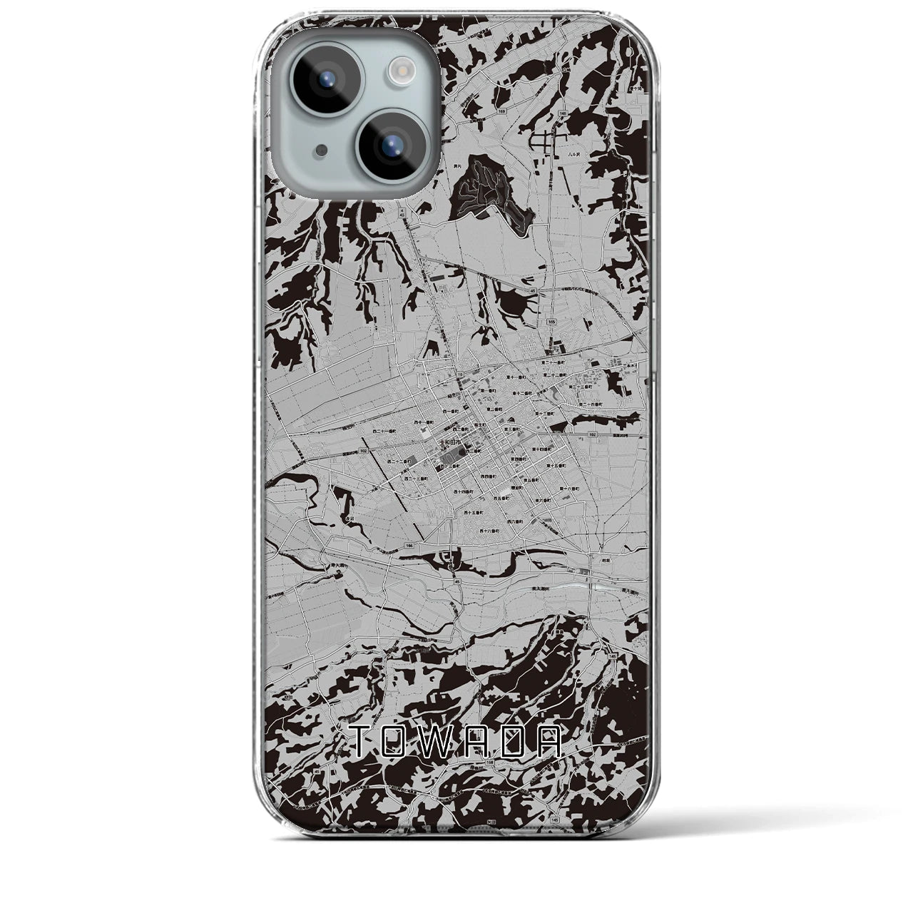 【十和田(青森県)】地図柄iPhoneケース(クリアタイプ)