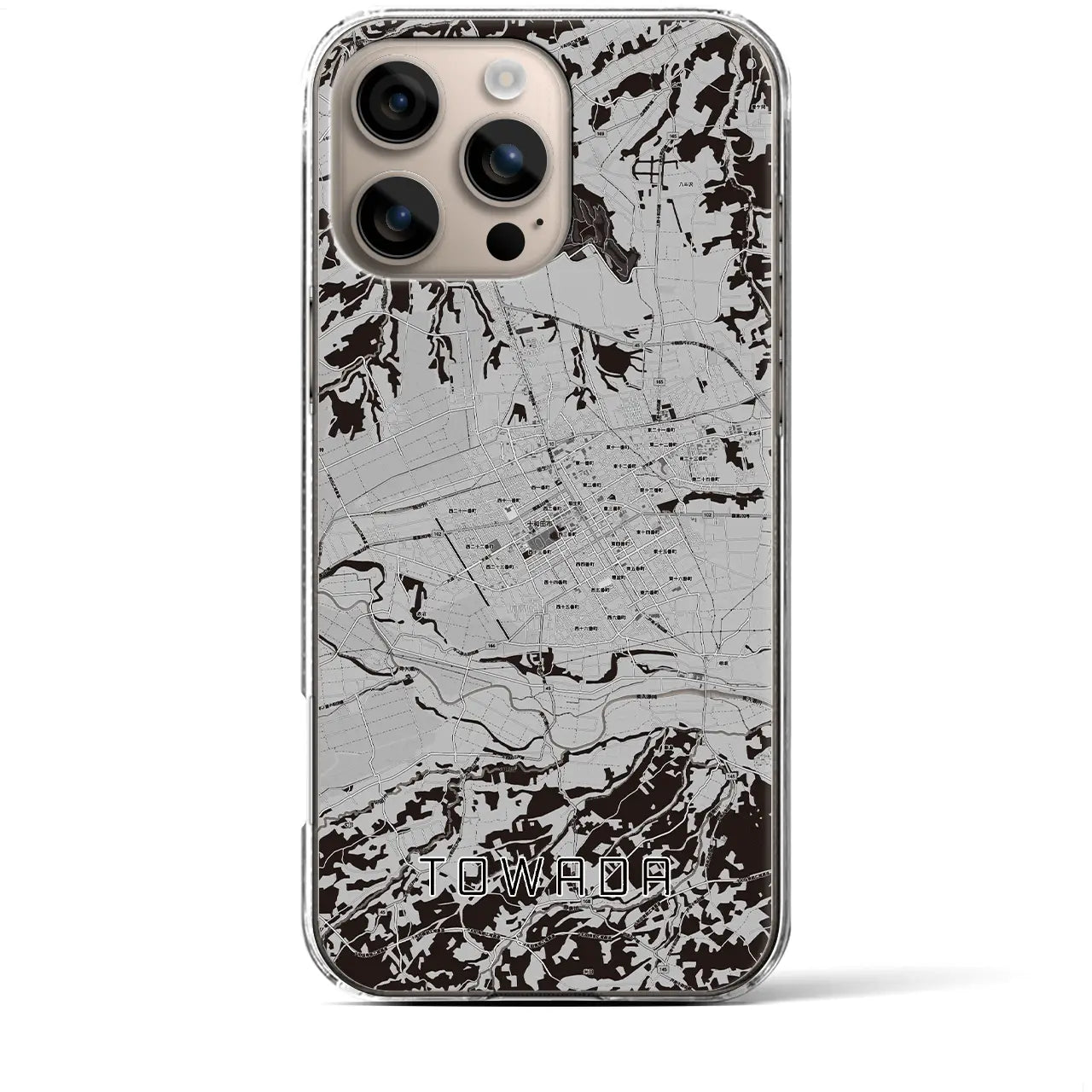 【十和田(青森県)】地図柄iPhoneケース(クリアタイプ)