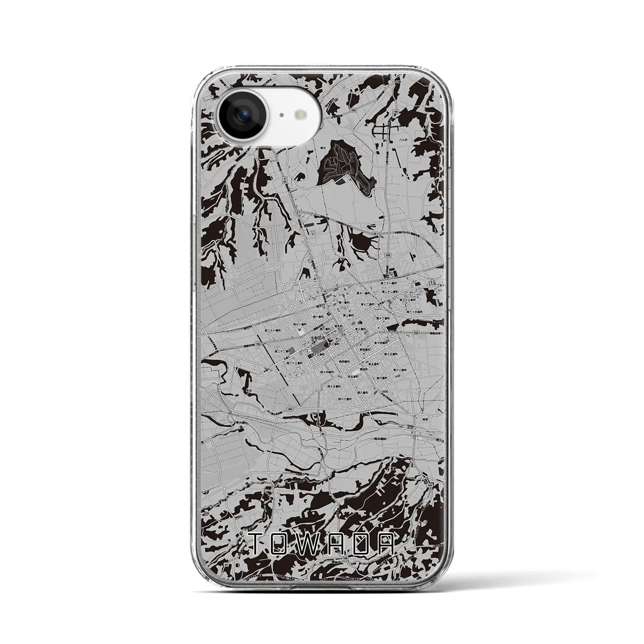 【十和田(青森県)】地図柄iPhoneケース(クリアタイプ)