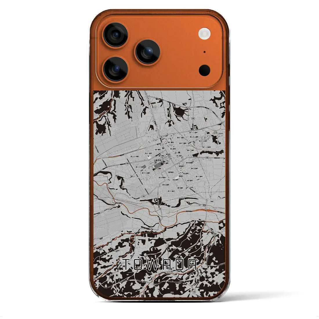 【十和田(青森県)】地図柄iPhoneケース(クリアタイプ)