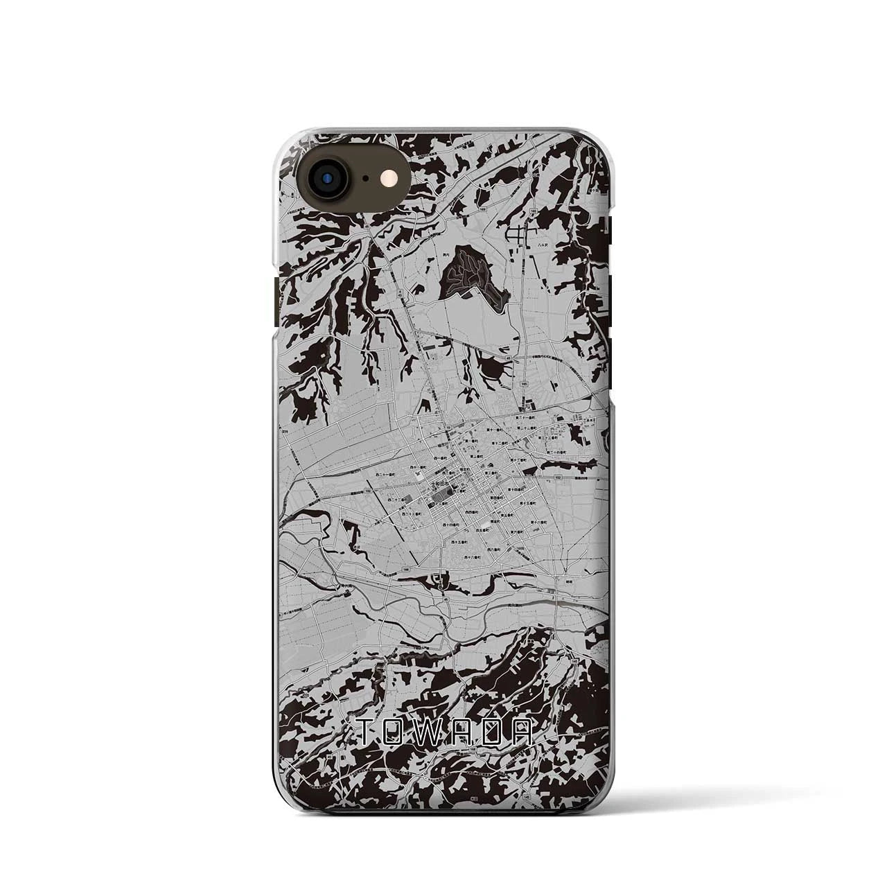 【十和田(青森県)】地図柄iPhoneケース(クリアタイプ)