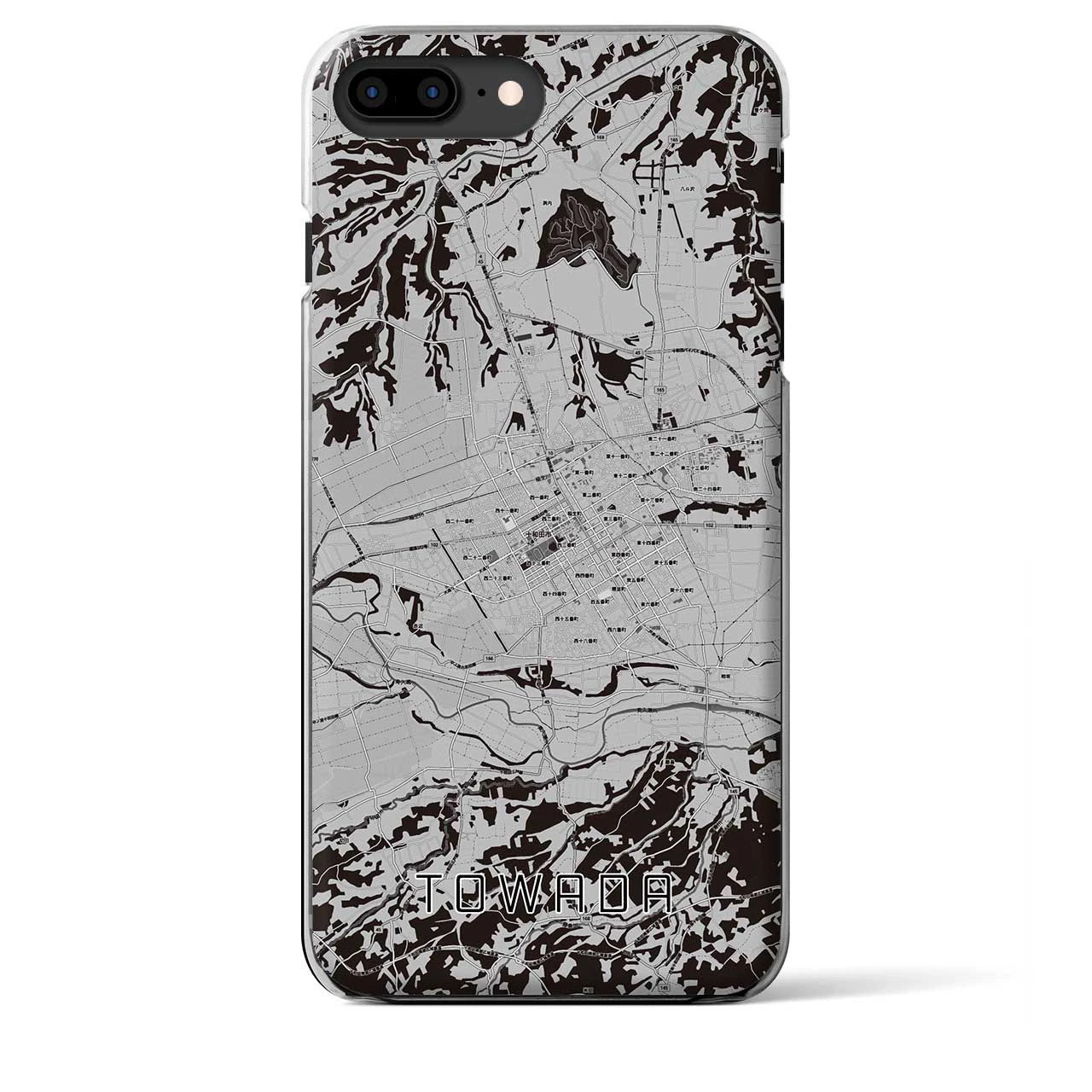 【十和田(青森県)】地図柄iPhoneケース(クリアタイプ)