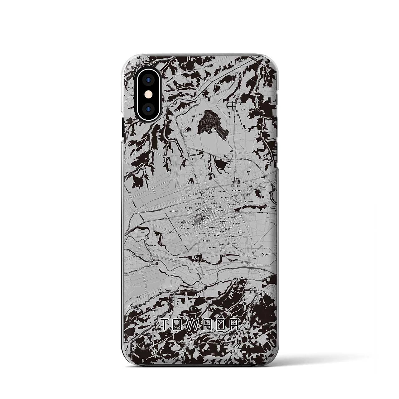 【十和田(青森県)】地図柄iPhoneケース(クリアタイプ)