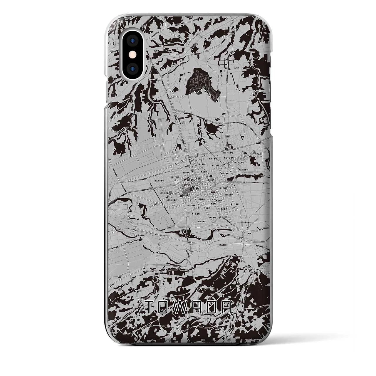 【十和田(青森県)】地図柄iPhoneケース(クリアタイプ)