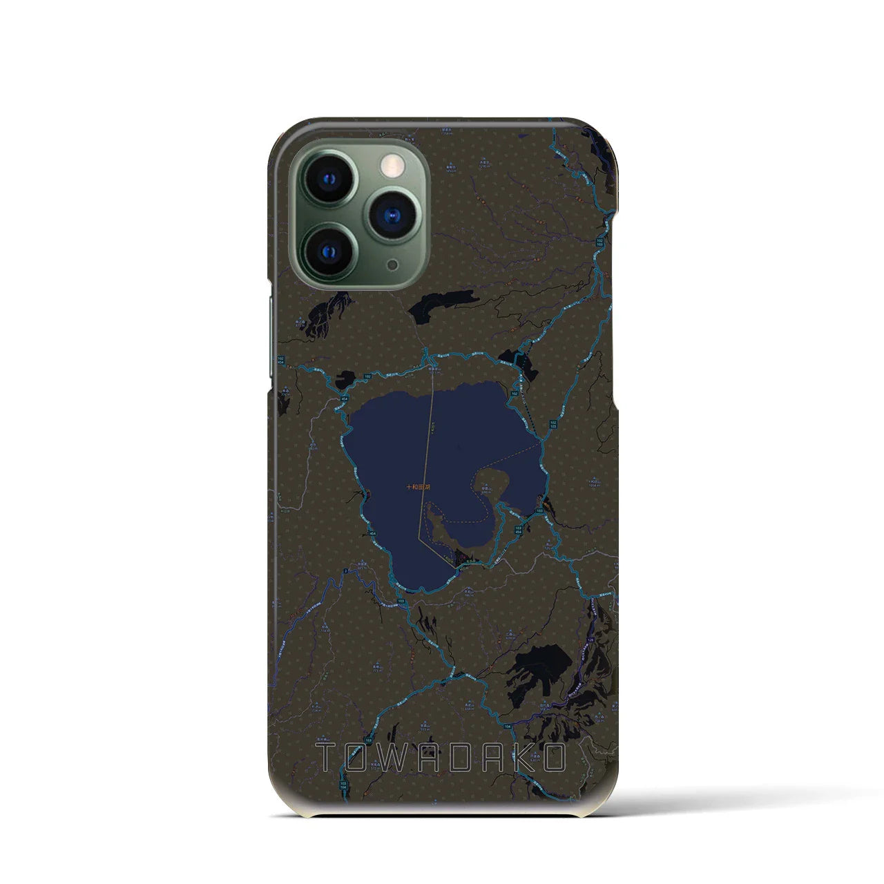 【十和田湖(青森県)】地図柄iPhoneケース(バックカバータイプ)