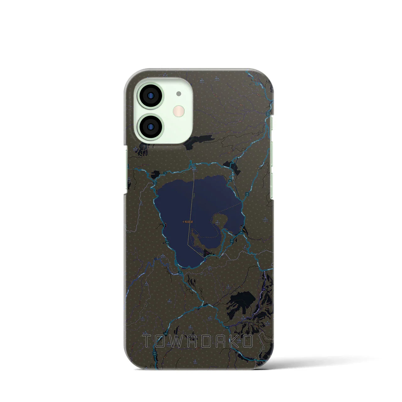 【十和田湖(青森県)】地図柄iPhoneケース(バックカバータイプ)
