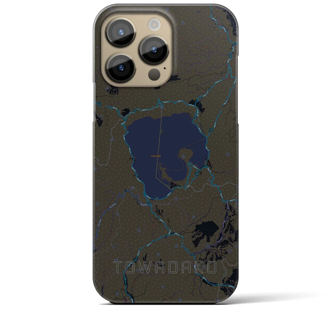 【十和田湖(青森県)】地図柄iPhoneケース(バックカバータイプ)